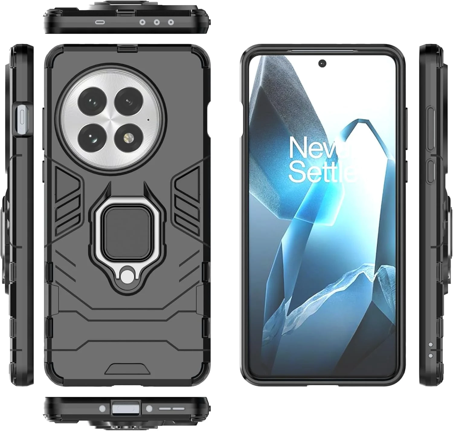 قاب گوشی برای وان پلاس 13 5G: کاور محافظتی دو لایه مقاوم در برابر ضربه با درجه نظامی برای وان پلاس 13 به همراه استند حلقه ای مغناطیسی قاب گوشی برای وان پلاس 13 5G: کاور محافظتی دو لایه مقاوم در برابر ضربه با درجه نظامی برای وان پلاس 13 به همراه استند حلقه ای مغناطیسی