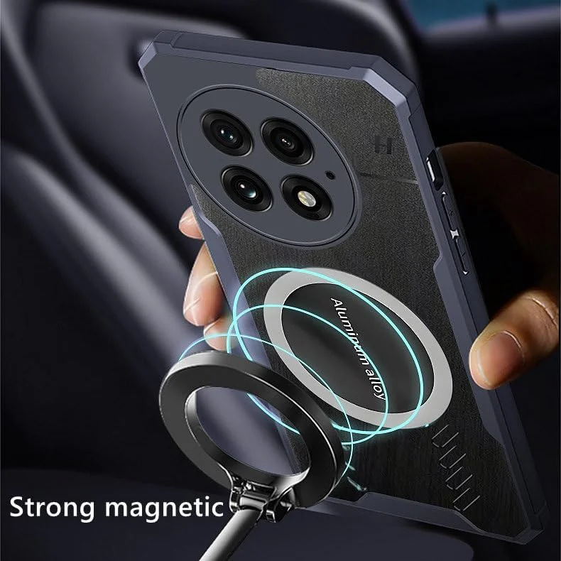 قاب محافظ گوشی برای وان پلاس 13، [محافظ لنز دوربین برجسته]، کاور مغناطیسی مات وان پلاس 13، قاب محافظ ضد ضربه گوشی، خنک کننده سریع، دفع حرارت، مشکی