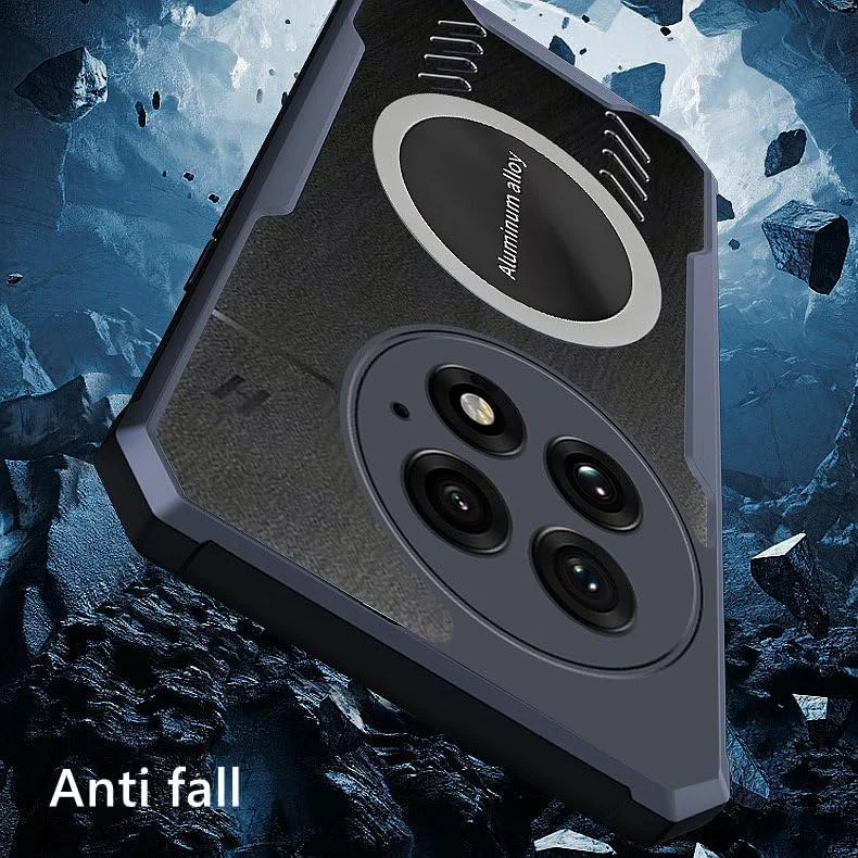 قاب محافظ گوشی برای وان پلاس 13، [محافظ لنز دوربین برجسته]، کاور مغناطیسی مات وان پلاس 13، قاب محافظ ضد ضربه گوشی، خنک کننده سریع، دفع حرارت، مشکی