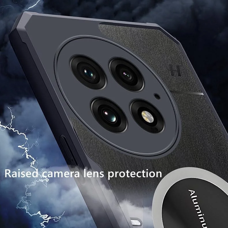 قاب محافظ گوشی برای وان پلاس 13، [محافظ لنز دوربین برجسته]، کاور مغناطیسی مات وان پلاس 13، قاب محافظ ضد ضربه گوشی، خنک کننده سریع، دفع حرارت، مشکی