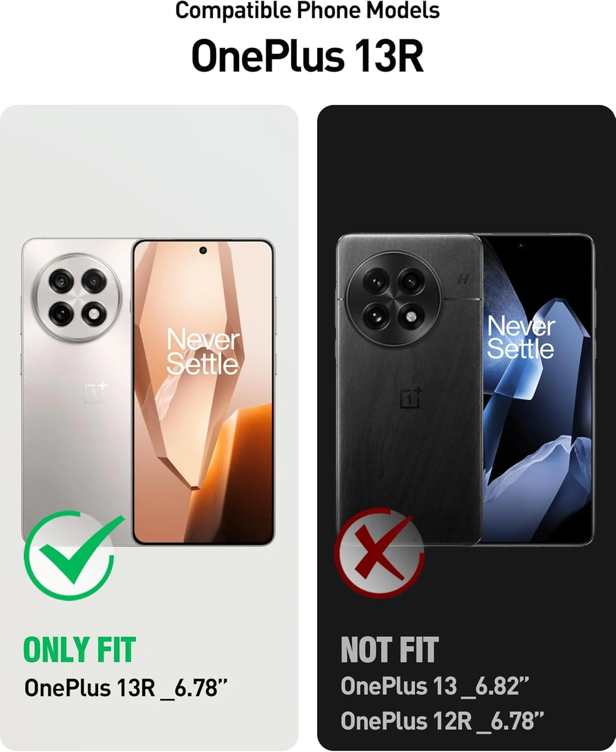 محافظ گوشی POETIC Revolution مناسب برای OnePlus 13R 5G، [دارای پوشش کشویی دوربین]، محافظ صفحه نمایش داخلی [سازگار با اثر انگشت]، [دو فریم جلویی] محافظ کامل بدنه ضد ضربه با پایه نگهدارنده - مشکی