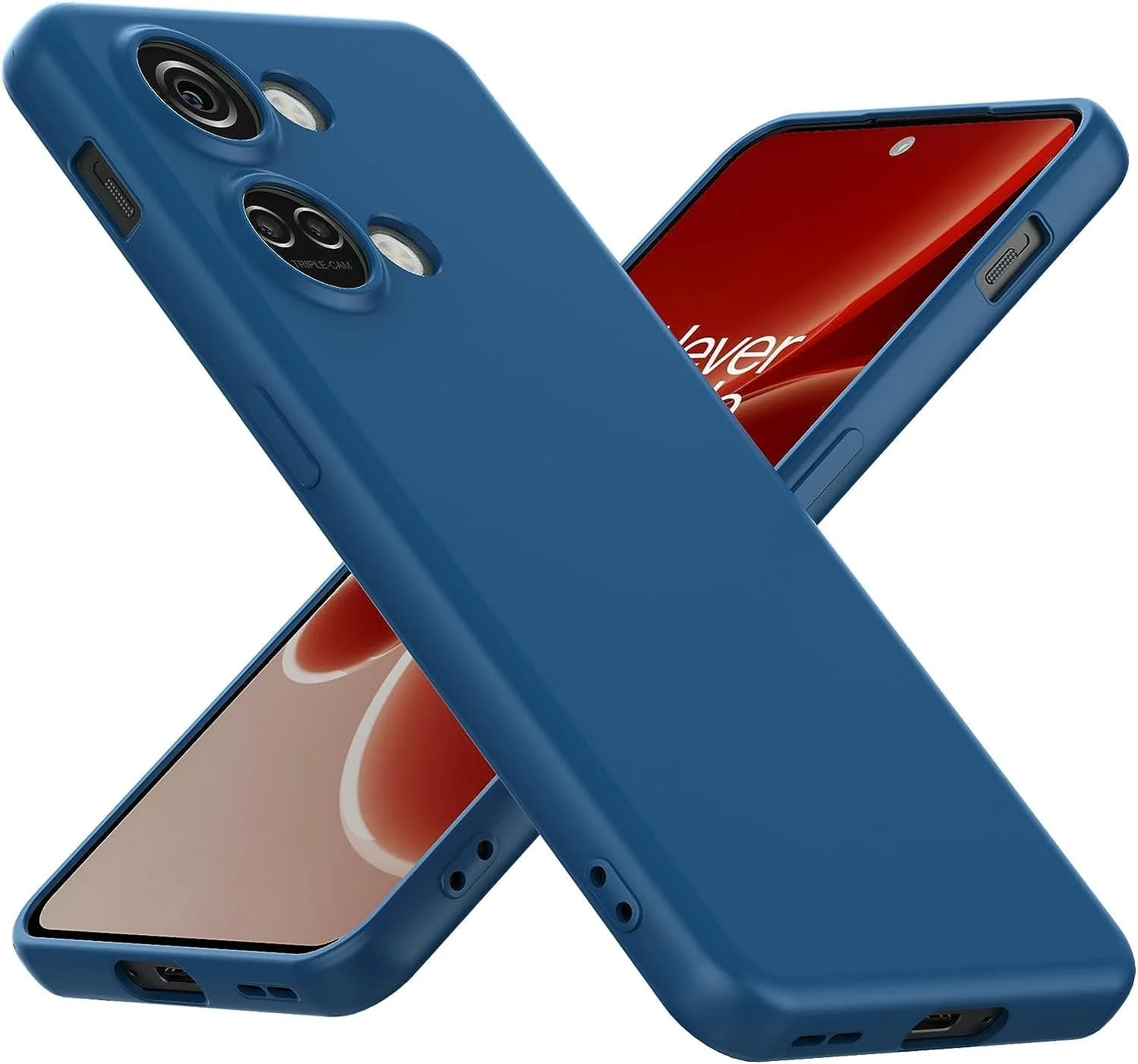 قاب محافظ سیلیکونی نرم TPU برای OnePlus Nord 3، پوشش محافظ سبک وزن با روکش صاف، محافظ دوربین، ضد ضربه، قاب شیک برای آقایان و بانوان، سازگار با One Plus Nord 3 5G (آبی)