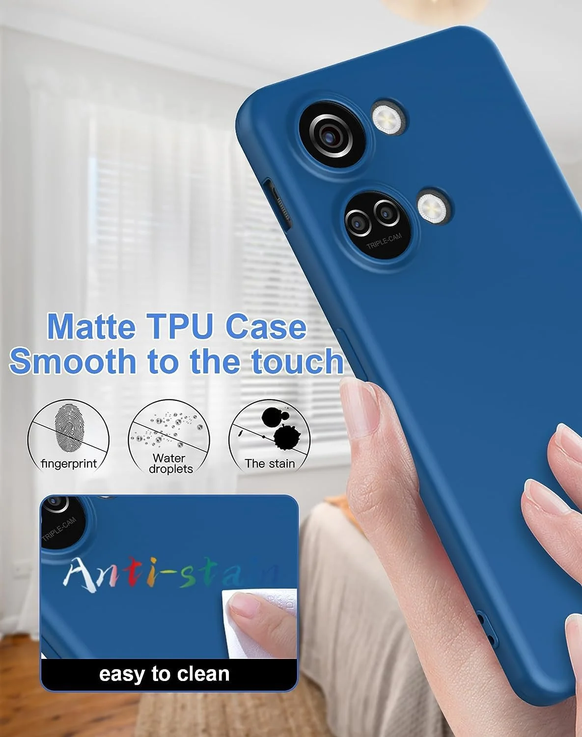 قاب محافظ سیلیکونی نرم TPU برای OnePlus Nord 3، پوشش محافظ سبک وزن با روکش صاف، محافظ دوربین، ضد ضربه، قاب شیک برای آقایان و بانوان، سازگار با One Plus Nord 3 5G (آبی) قاب محافظ سیلیکونی نرم TPU برای OnePlus Nord 3، پوشش محافظ سبک وزن با روکش صاف، محافظ دوربین، ضد ضربه، قاب شیک برای آقایان و بانوان، سازگار با One Plus Nord 3 5G (آبی)