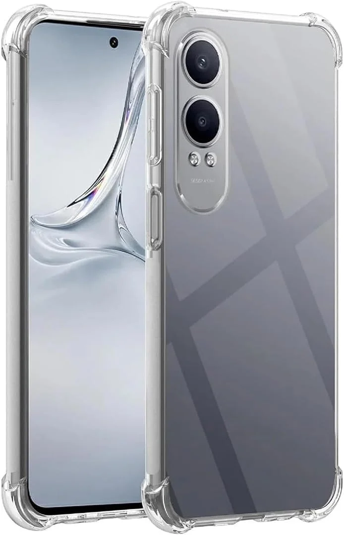کاور شفاف OnePlus Nord CE 4 Lite، کاور گوشی TPU با قابلیت جذب شوک و گوشه‌های تقویت‌شده، کاور محافظ نرم، انعطاف‌پذیر و شفاف