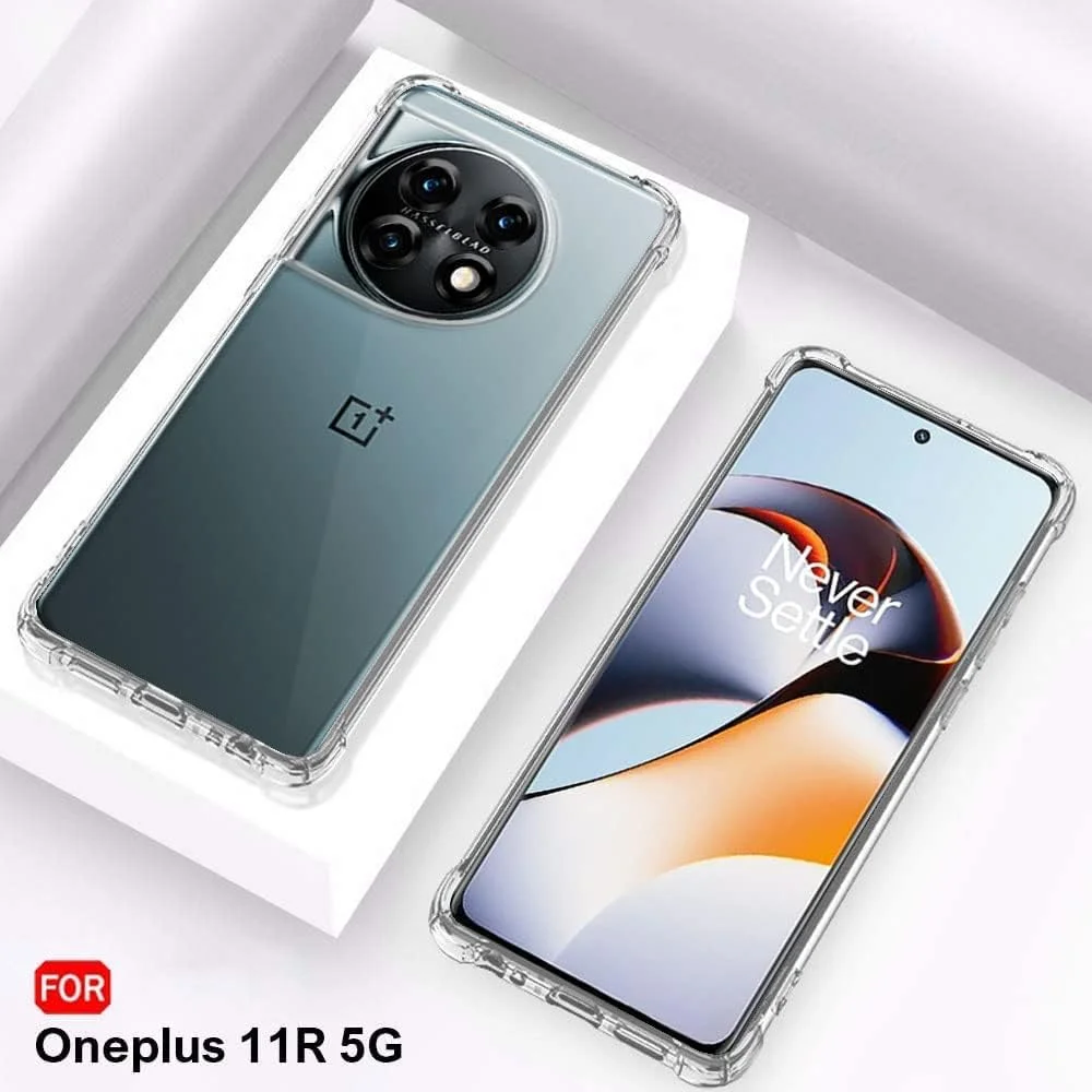 کاور محافظ سیلیکونی TPU نرم و سبک Zege سازگار با Oneplus 11R 5G، با محافظت از دوربین، طراحی شده برای Oneplus 11R 5G (شفاف)