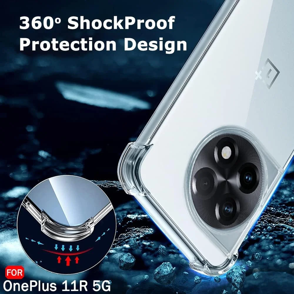 قاب محافظ سیلیکونی TPU نرم و سبک Zege سازگار با Oneplus 11R 5G، با محافظت از دوربین، طراحی شده برای Oneplus 11R 5G (شفاف) قاب محافظ سیلیکونی TPU نرم و سبک Zege سازگار با Oneplus 11R 5G، با محافظت از دوربین، طراحی شده برای Oneplus 11R 5G (شفاف)