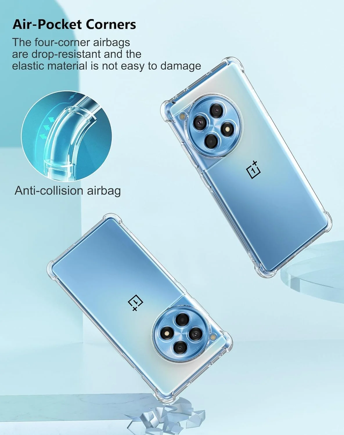 کاور شفاف گوشی OnePlus 12R و OnePlus Ace 3 5G، دارای گوشههای تقویتشده، مقاوم در برابر خراش، ساخته شده از TPU سیلیکونی نرم و محافظ لنز دوربین برای OnePlus 12R 5G کاور شفاف گوشی OnePlus 12R و OnePlus Ace 3 5G، دارای گوشههای تقویتشده، مقاوم در برابر خراش، ساخته شده از TPU سیلیکونی نرم و محافظ لنز دوربین برای OnePlus 12R 5G