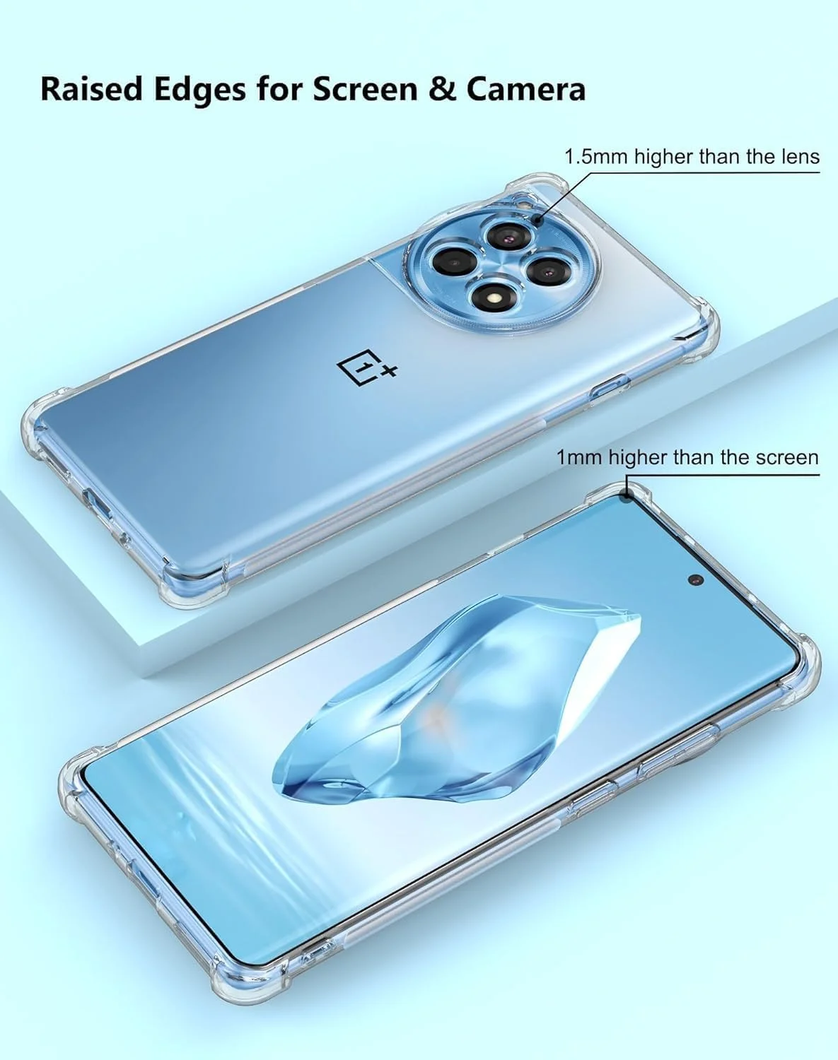 کاور شفاف گوشی OnePlus 12R و OnePlus Ace 3 5G، دارای گوشههای تقویتشده، مقاوم در برابر خراش، ساخته شده از TPU سیلیکونی نرم و محافظ لنز دوربین برای OnePlus 12R 5G کاور شفاف گوشی OnePlus 12R و OnePlus Ace 3 5G، دارای گوشههای تقویتشده، مقاوم در برابر خراش، ساخته شده از TPU سیلیکونی نرم و محافظ لنز دوربین برای OnePlus 12R 5G