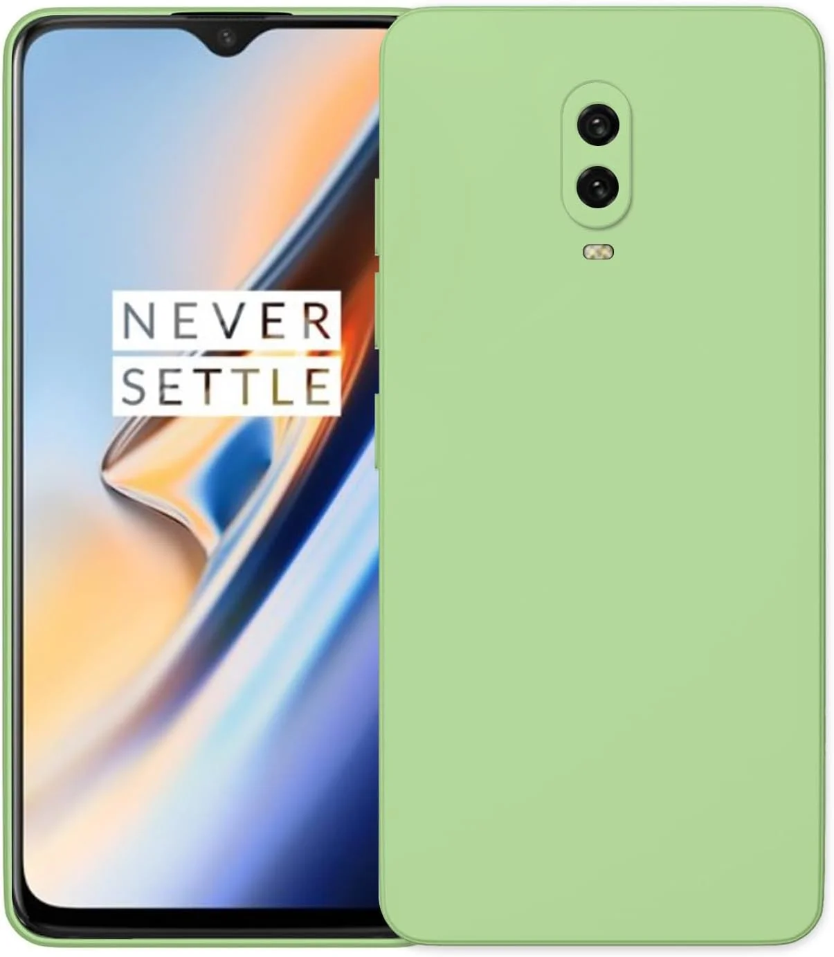 کاور محافظ سیلیکونی گوشی CooLoly برای OnePlus 6T، محافظ نرم (سبز روشن، 6T)
