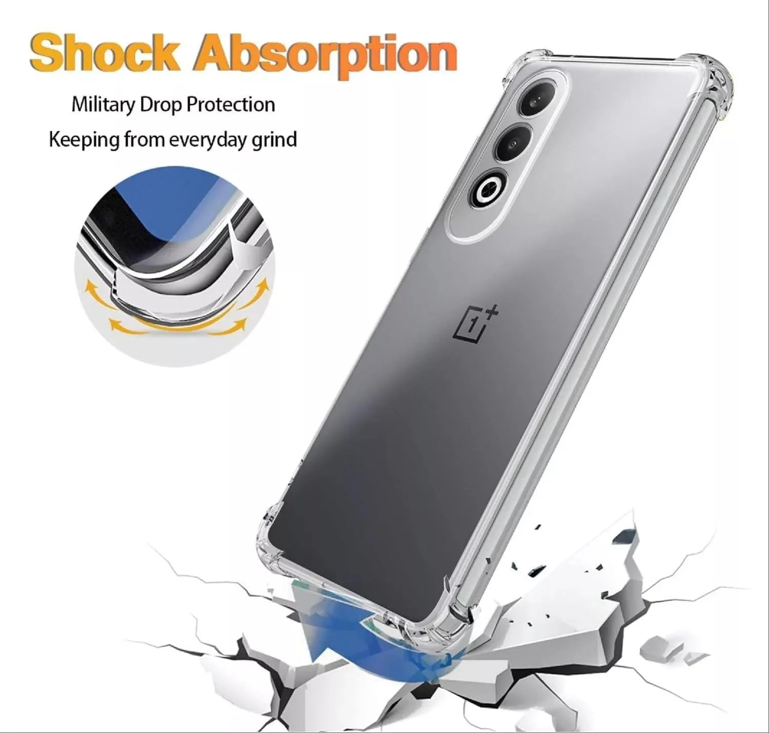 کاور محافظ ژله ای شفاف ضد خش Zubitech برای OnePlus Ace 3v 5G / OnePlus Nord CE4، باریک و سبک، TPU نرم و انعطاف پذیر، مقاوم در برابر ضربه با گوشه های تقویت شده