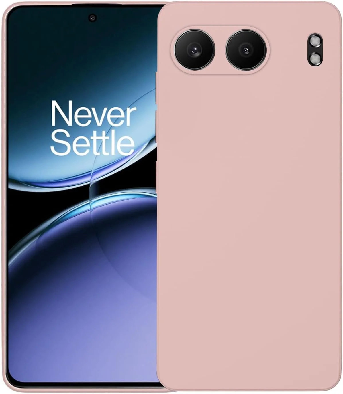 قاب محافظ باریک گوشی برای وان پلاس نورد ۴ 5G، پوشش سیلیکونی با محافظت از دوربین، داخلی نرم و انعطاف پذیر (صورتی، برای وان پلاس نورد ۴ 5G)