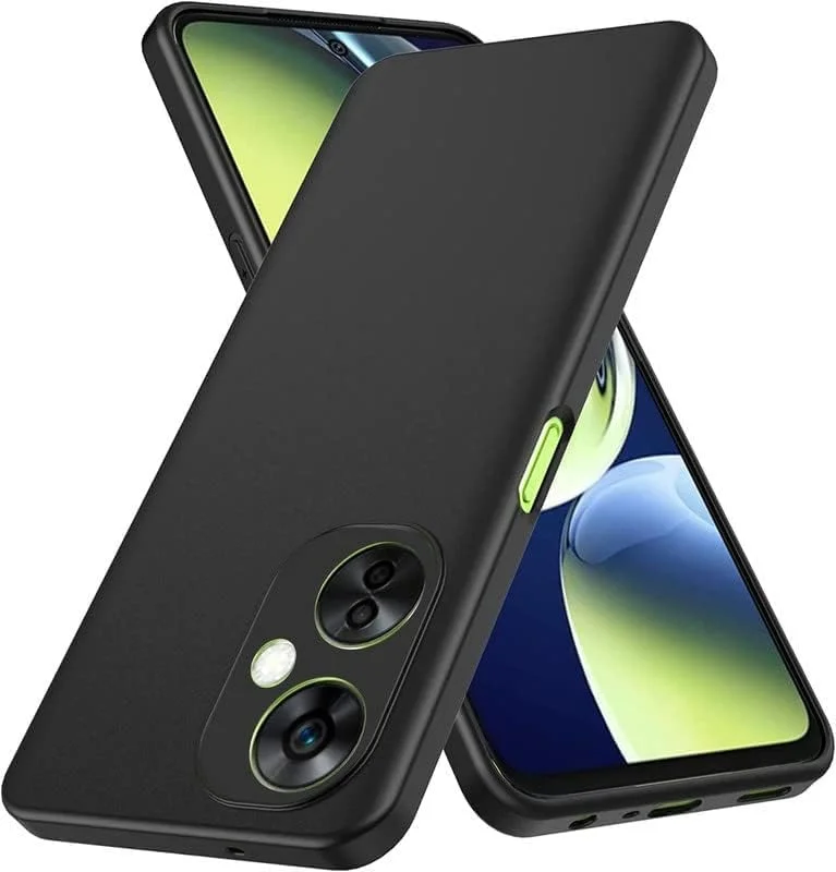 قاب محافظ گوشی وان پلاس نورد CE 3 Lite، کاور بامپر سیلیکونی TPU نرم و فوق العاده باریک، مقاوم در برابر ضربه، با محافظت از دوربین، ضد خش، نازک و انعطاف پذیر برای وان پلاس نورد CE3 Lite 5G (مشکی)