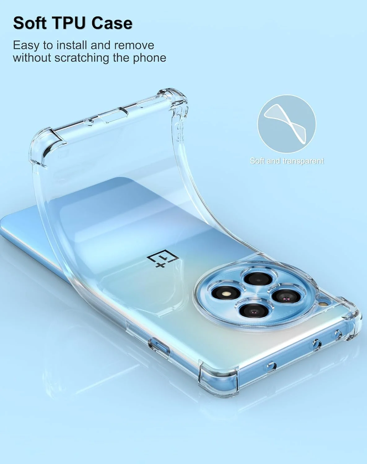 کاور محافظ گوشی Zubitech مناسب برای OnePlus 12R، بسیار باریک، کریستالی، ضد خش، بامپر، انعطاف پذیر، TPU نرم، ضد ضربه، گوشه های تقویت شده، شفاف کاور محافظ گوشی Zubitech مناسب برای OnePlus 12R، بسیار باریک، کریستالی، ضد خش، بامپر، انعطاف پذیر، TPU نرم، ضد ضربه، گوشه های تقویت شده، شفاف