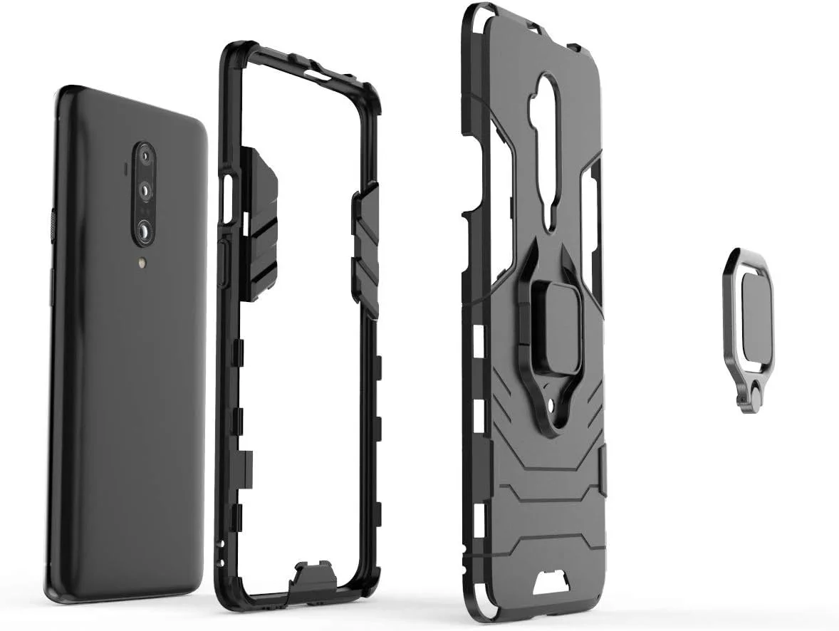 کاور محافظ گوشی وان پلاس 7T Pro به همراه محافظ صفحه نمایش شیشه ای، کاور مقاوم در برابر ضربه و ضد شوک، مشکی کاور محافظ گوشی وان پلاس 7T Pro به همراه محافظ صفحه نمایش شیشه ای، کاور مقاوم در برابر ضربه و ضد شوک، مشکی