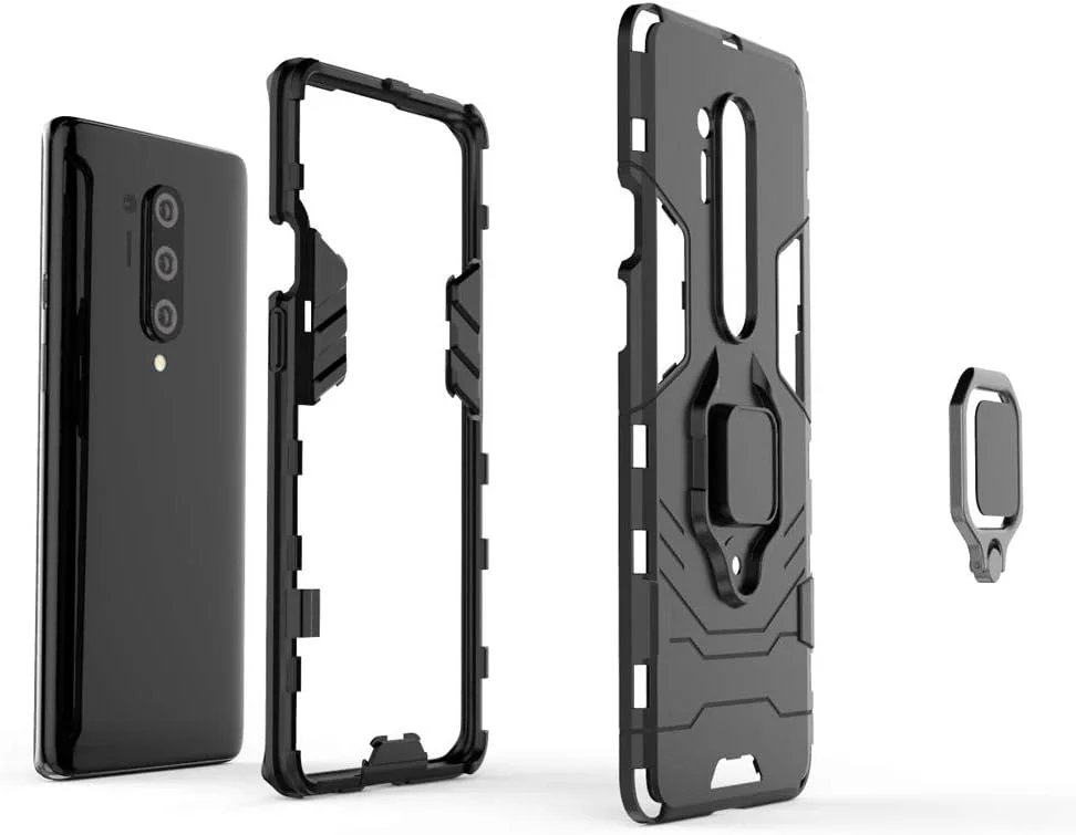 کاور محافظ گوشی وان پلاس 8 پرو به همراه محافظ صفحه نمایش شیشه ای، کاور مقاوم در برابر ضربه و دارای پایه، رنگ قرمز کاور محافظ گوشی وان پلاس 8 پرو به همراه محافظ صفحه نمایش شیشه ای، کاور مقاوم در برابر ضربه و دارای پایه، رنگ قرمز