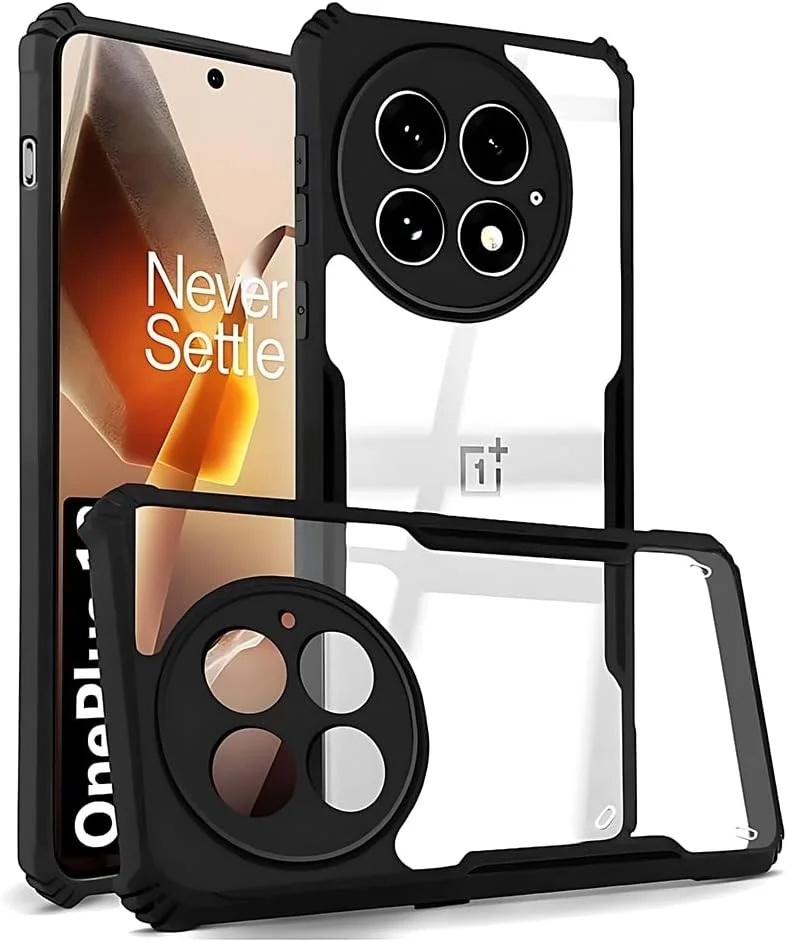 قاب محافظ شفاف برای گوشی وان پلاس 13، با محافظت 360 درجه، کاور محافظ ضد ضربه، پشت سخت PC ضد خش (شفاف)