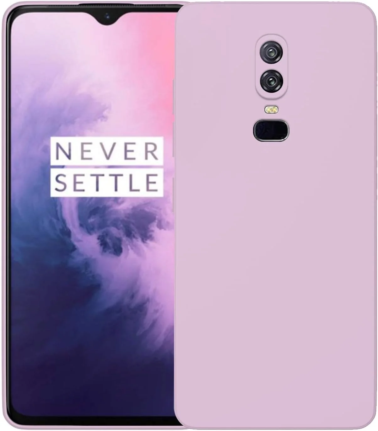 کاور محافظ سیلیکونی گوشی CooToly برای وان پلاس 6، پوشش محافظ نرم (بنفش روشن، 1+6)