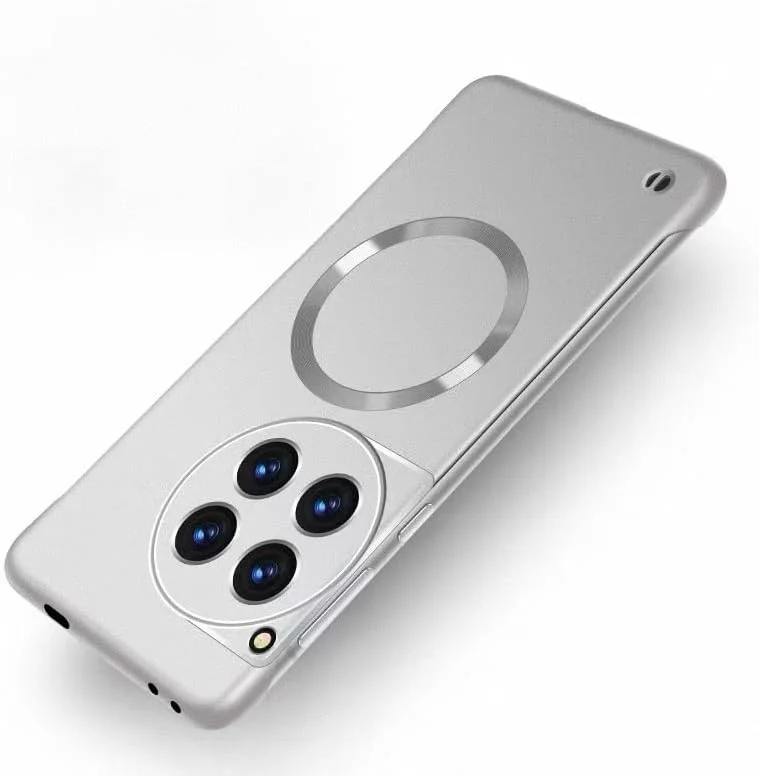 قاب گوشی وان پلاس 13 با روکش فلزی مات، مکش مغناطیسی قوی، بدون حاشیه، نازک و سبک، ضد اثر انگشت و ضد خش (نقره ای)