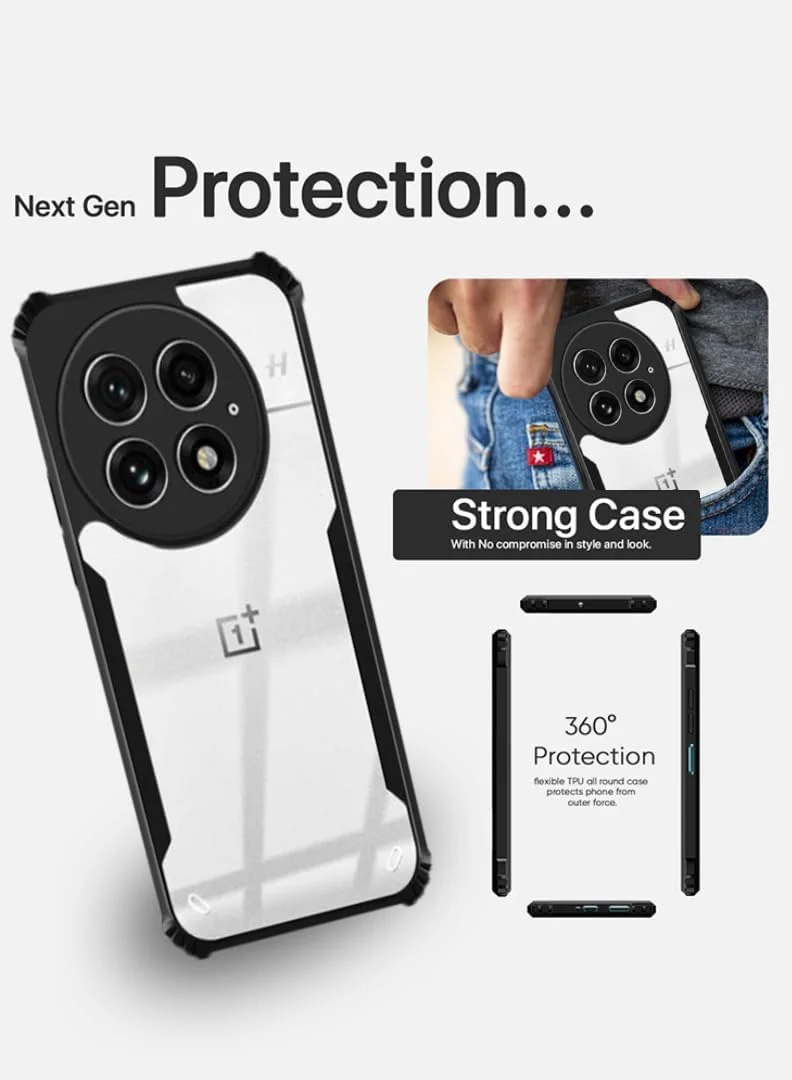 قاب محافظ شفاف برای گوشی وان پلاس 13، با محافظت 360 درجه، کاور محافظ ضد ضربه، پشت سخت PC ضد خش (شفاف) قاب محافظ شفاف برای گوشی وان پلاس 13، با محافظت 360 درجه، کاور محافظ ضد ضربه، پشت سخت PC ضد خش (شفاف)