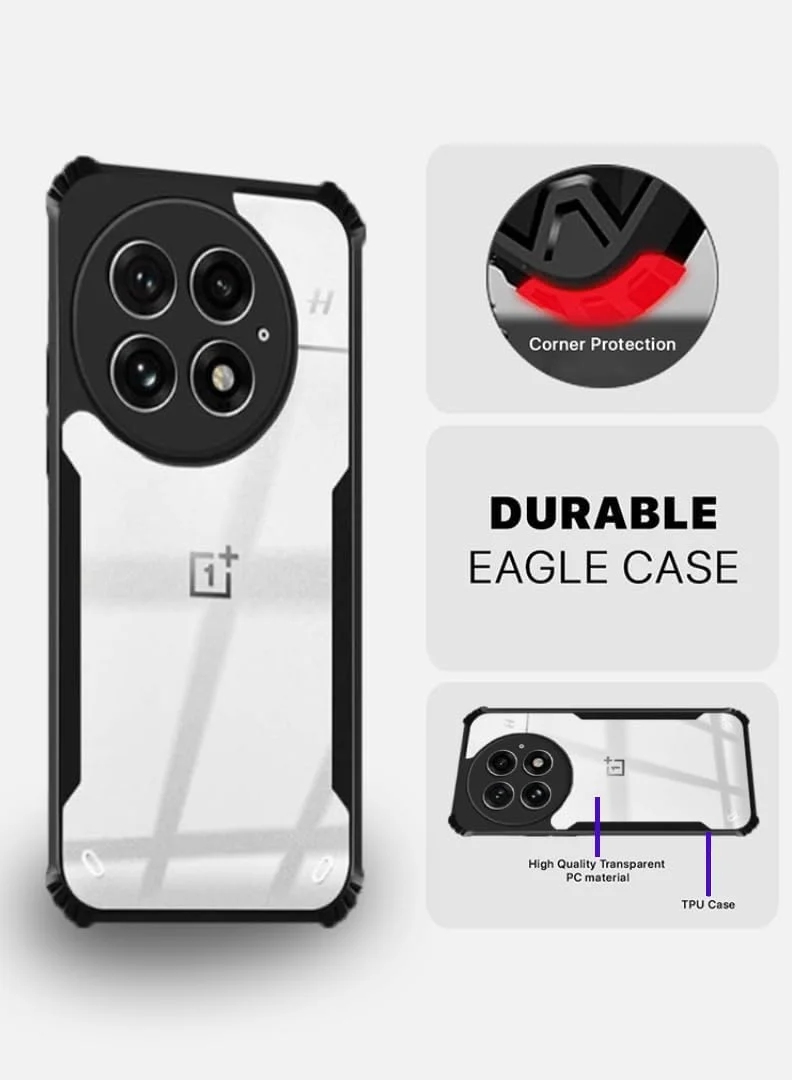 قاب محافظ شفاف برای گوشی وان پلاس 13، با محافظت 360 درجه، کاور محافظ ضد ضربه، پشت سخت PC ضد خش (شفاف) قاب محافظ شفاف برای گوشی وان پلاس 13، با محافظت 360 درجه، کاور محافظ ضد ضربه، پشت سخت PC ضد خش (شفاف)