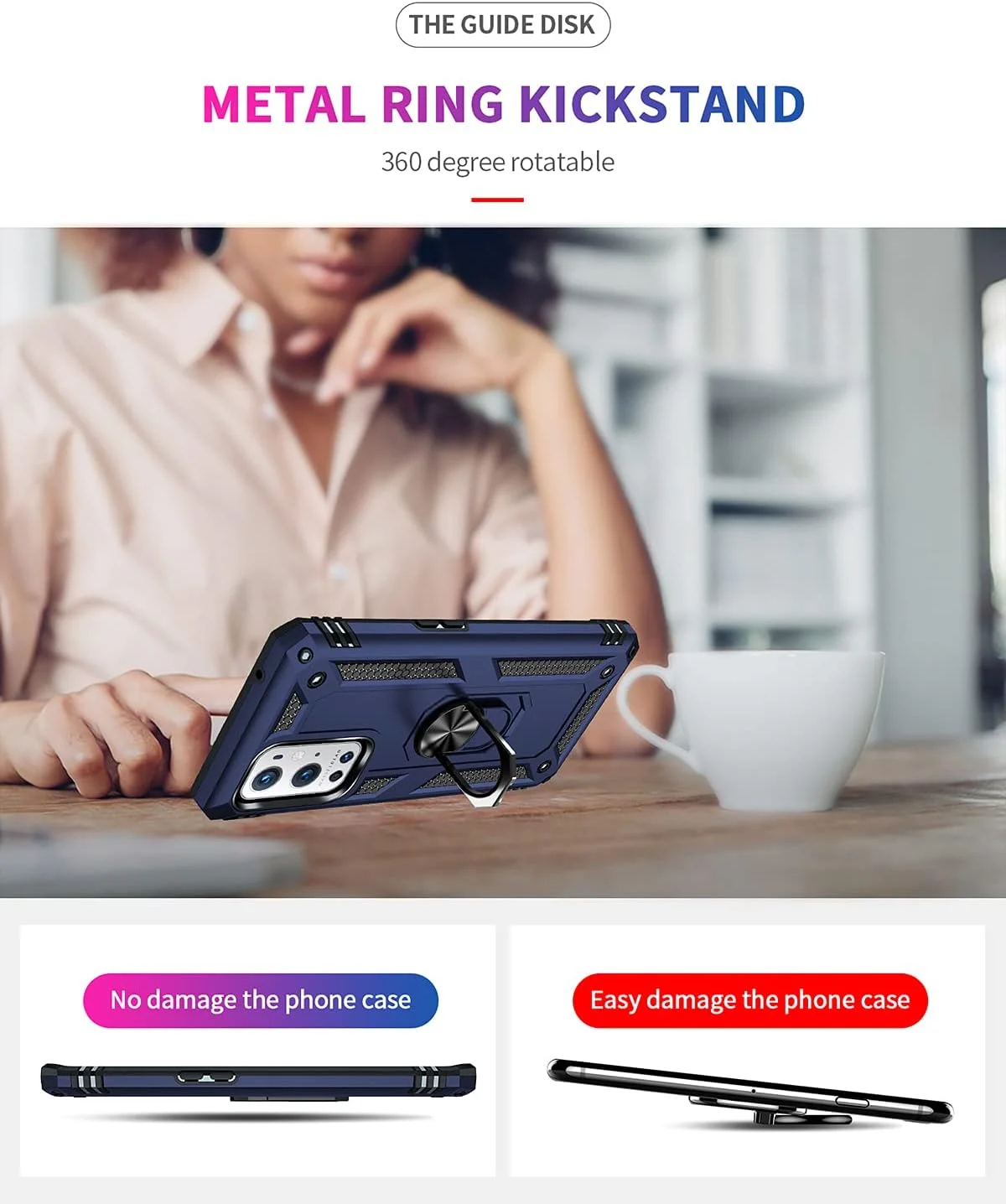 قاب محافظ ضد ضربه نظامی Dionsibei برای گوشی Oneplus 9 Pro، قاب Oneplus 9 Pro 5G، دارای حلقه فلزی چرخان 360 درجه، پایه نگهدارنده، مقاوم در برابر ضربه برای قاب گوشی Oneplus 9 Pro (آبی) قاب محافظ ضد ضربه نظامی Dionsibei برای گوشی Oneplus 9 Pro، قاب Oneplus 9 Pro 5G، دارای حلقه فلزی چرخان 360 درجه، پایه نگهدارنده، مقاوم در برابر ضربه برای قاب گوشی Oneplus 9 Pro (آبی)