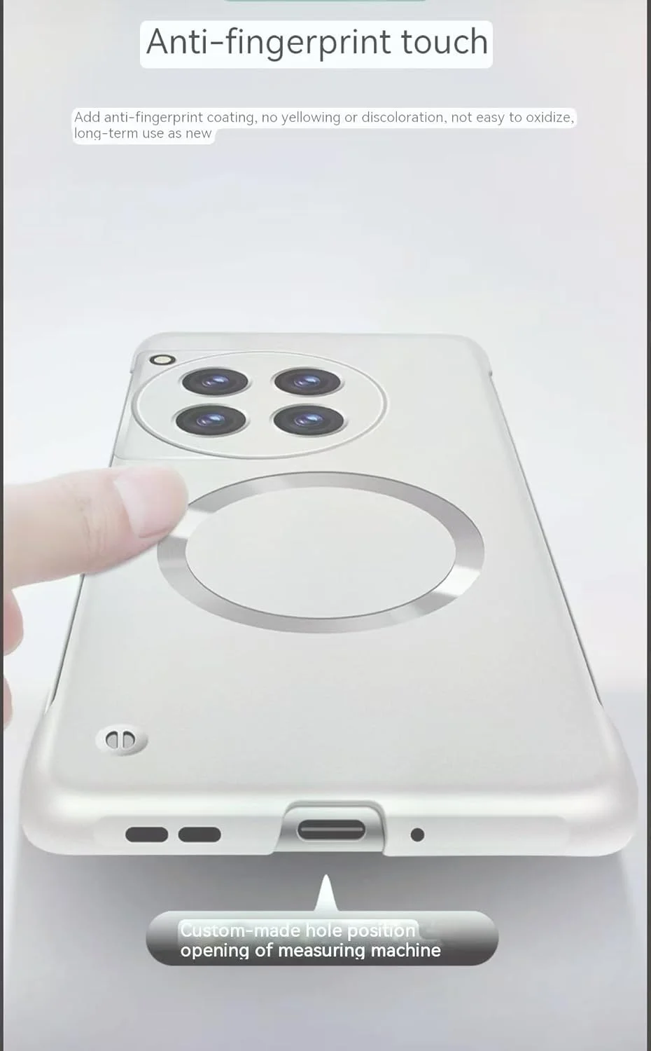 قاب گوشی وان پلاس 13 با روکش فلزی مات، مکش مغناطیسی قوی، بدون حاشیه، نازک و سبک، ضد اثر انگشت و ضد خش (نقره ای) قاب گوشی وان پلاس 13 با روکش فلزی مات، مکش مغناطیسی قوی، بدون حاشیه، نازک و سبک، ضد اثر انگشت و ضد خش (نقره ای)