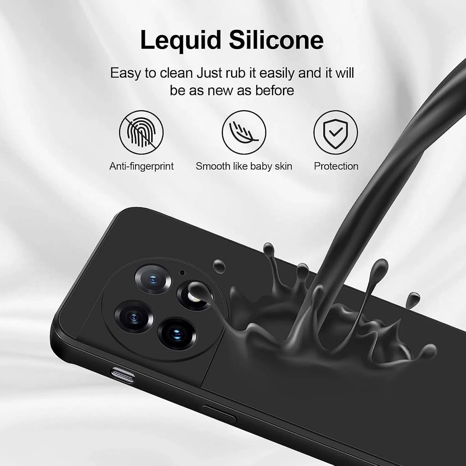 قاب محافظ باریک گوشی برای وان پلاس Ace 2 Pro، پوشش سیلیکونی با محافظت از دوربین، داخلی نرم و انعطاف پذیر (مشکی، برای وان پلاس Ace 2 Pro) قاب محافظ باریک گوشی برای وان پلاس Ace 2 Pro، پوشش سیلیکونی با محافظت از دوربین، داخلی نرم و انعطاف پذیر (مشکی، برای وان پلاس Ace 2 Pro)