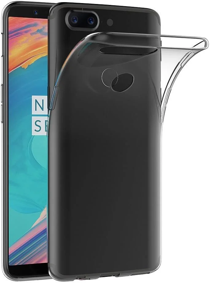 قاب محافظ گوشی مای‌جین مناسب برای وان‌پلاس 5T (6.01 اینچ)، ژله‌ای نرم TPU، پوشش پشتی شفاف