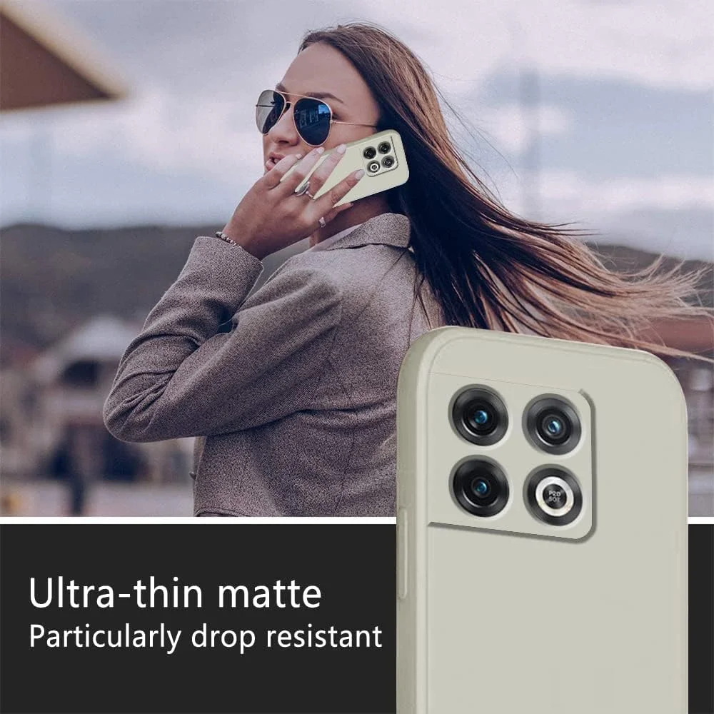 [1+2] سازگار با قاب سیلیکونی OnePlus 10T، محافظ نرم و لطیف گوشی وان پلاس 10T، محافظت کامل، پوشش نازک ضد ضربه (OnePlus 10T، سفید)