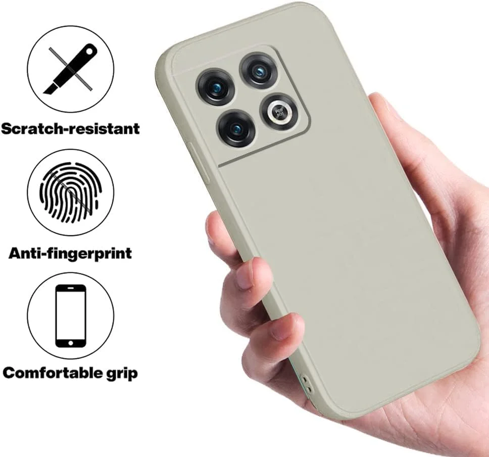 [1+2] سازگار با قاب سیلیکونی OnePlus 10T، محافظ نرم و لطیف گوشی وان پلاس 10T، محافظت کامل، پوشش نازک ضد ضربه (OnePlus 10T، سفید)