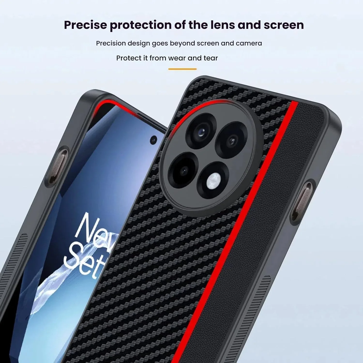 قاب گوشی Gruattreay برای Oneplus 13R، طراحی کلاسیک فیبر کربنی باریک و نازک، ضربه گیر هیبریدی نرم، سبک وزن، ضد اثر انگشت، محافظ تلفن همراه (مشکی + زرد) قاب گوشی Gruattreay برای Oneplus 13R، طراحی کلاسیک فیبر کربنی باریک و نازک، ضربه گیر هیبریدی نرم، سبک وزن، ضد اثر انگشت، محافظ تلفن همراه (مشکی + زرد)