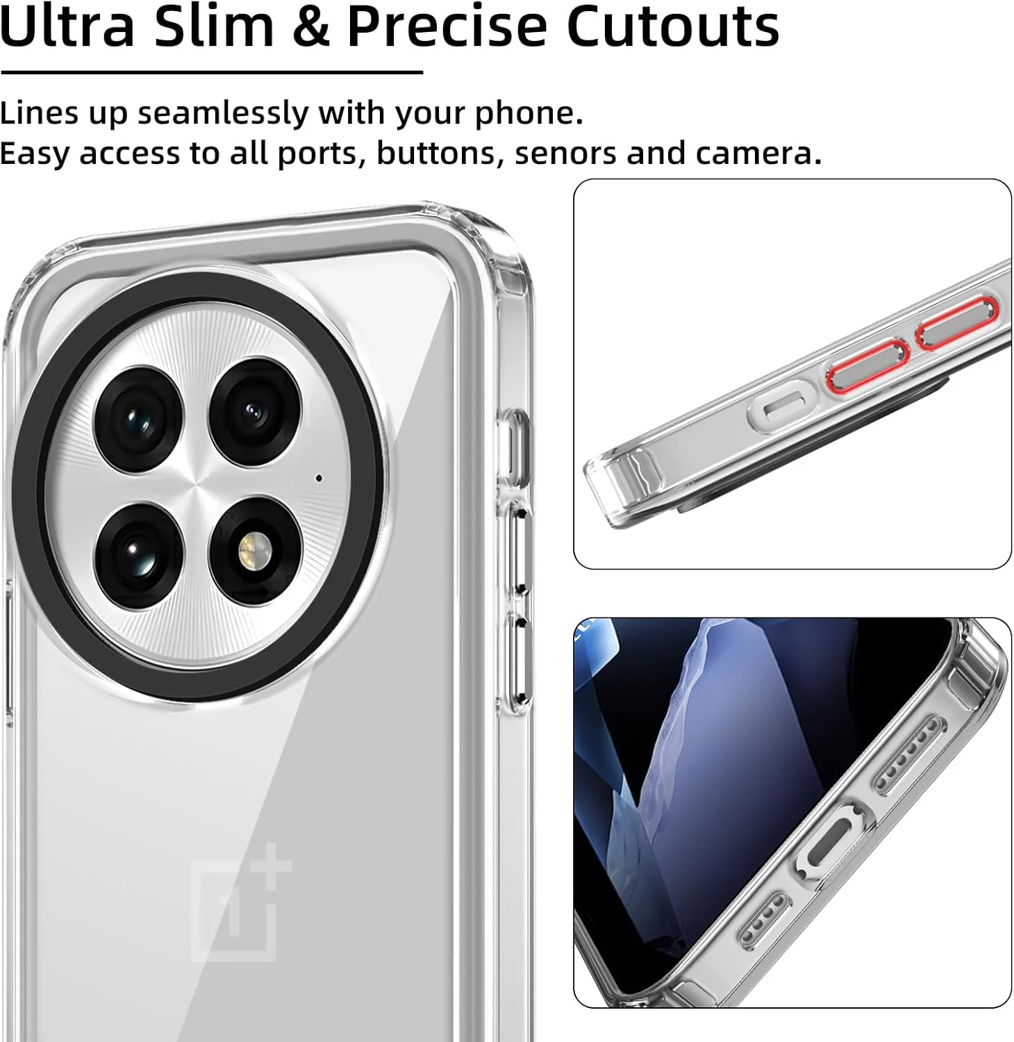 قاب محافظ گوشی وان پلاس 13 5G، کاور فوق العاده نازک، ضد خش، کاور TPU انعطاف پذیر و ضد لغزش، قاب محافظ سیلیکونی ضد ضربه و ضد خش برای وان پلاس 13 5G شفاف قاب محافظ گوشی وان پلاس 13 5G، کاور فوق العاده نازک، ضد خش، کاور TPU انعطاف پذیر و ضد لغزش، قاب محافظ سیلیکونی ضد ضربه و ضد خش برای وان پلاس 13 5G شفاف