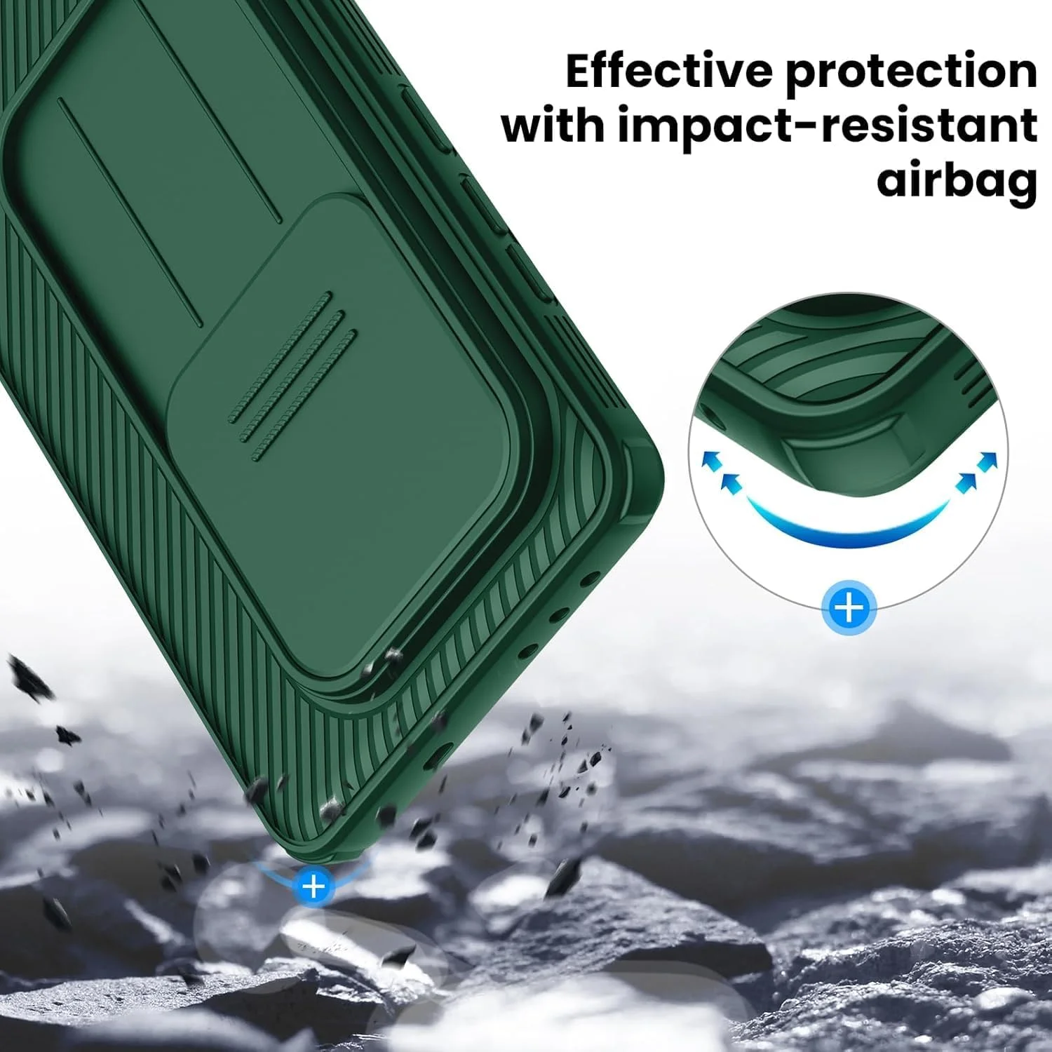 قاب محافظ گوشی برای وان پلاس 13، کاور کشویی محافظ لنز دوربین، کاور پشتی ضربه گیر TPU+PC، قاب گوشی ضد اثر انگشت، کاور محافظ باریک