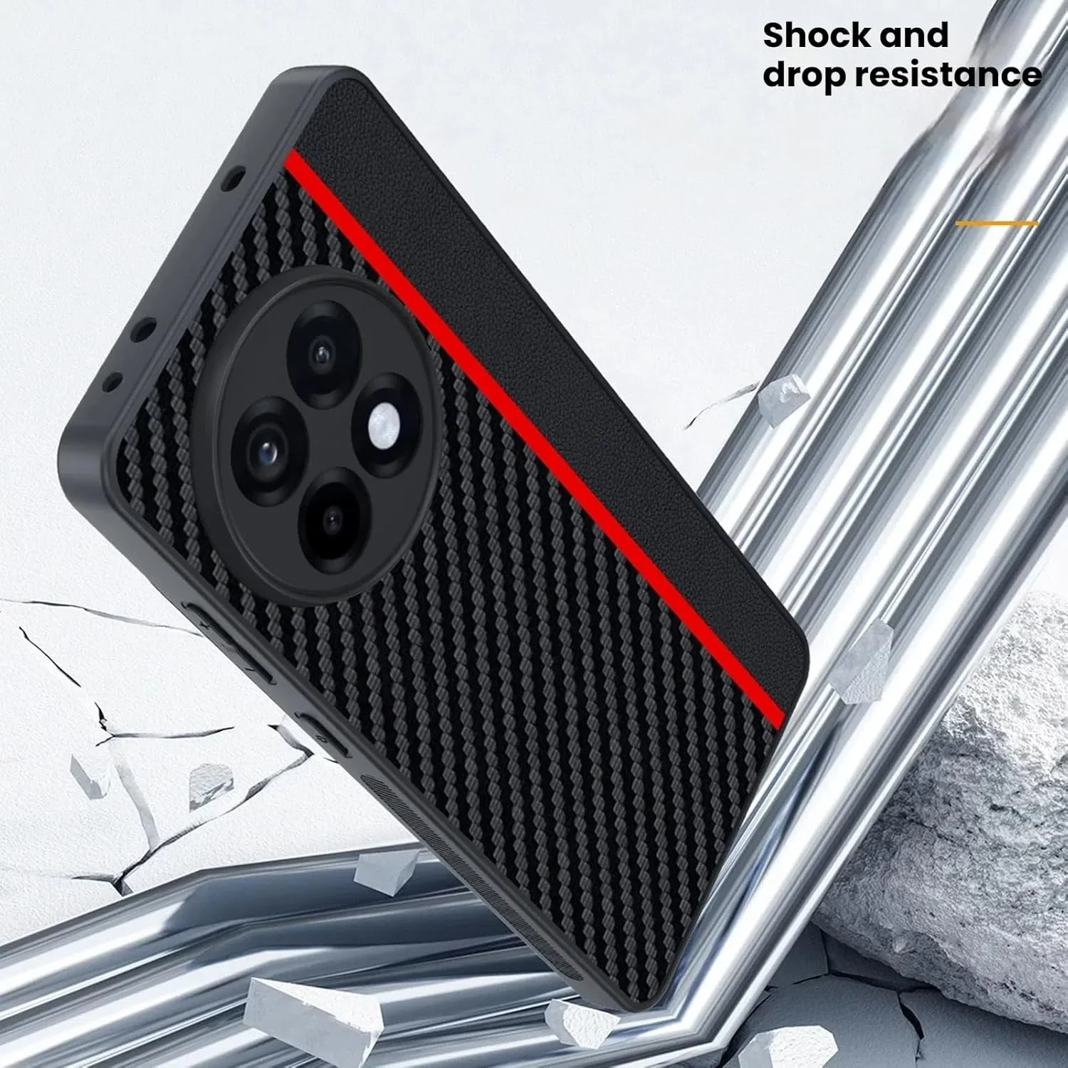 قاب گوشی Gruattreay برای Oneplus 13R، طراحی کلاسیک فیبر کربنی باریک و نازک، ضربه گیر هیبریدی نرم، سبک وزن، ضد اثر انگشت، محافظ تلفن همراه (مشکی + زرد) قاب گوشی Gruattreay برای Oneplus 13R، طراحی کلاسیک فیبر کربنی باریک و نازک، ضربه گیر هیبریدی نرم، سبک وزن، ضد اثر انگشت، محافظ تلفن همراه (مشکی + زرد)