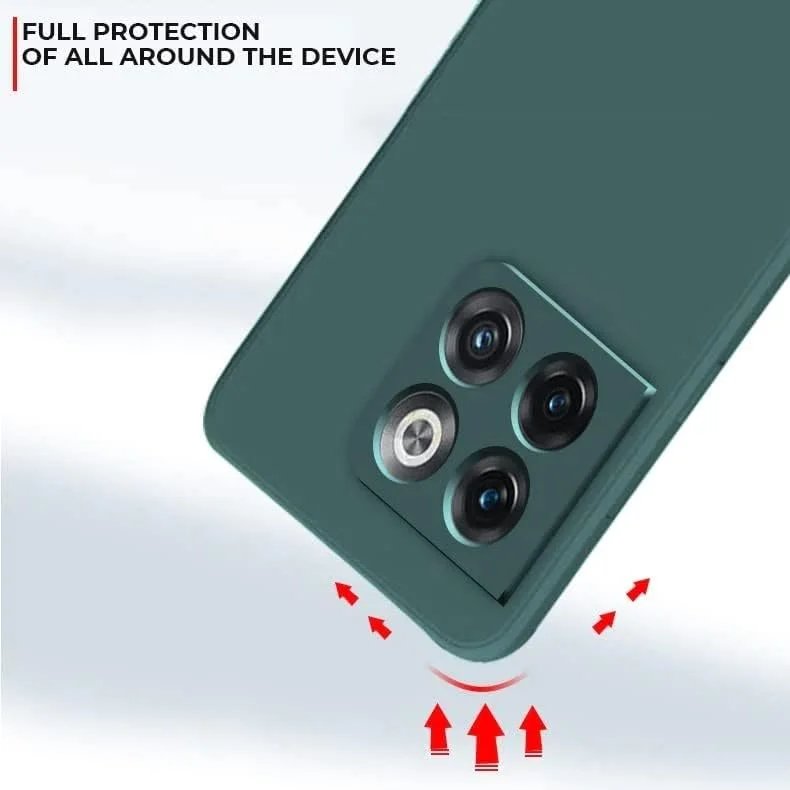 کاور سیلیکونی Muzz برای وان پلاس 10T / وان پلاس Ace Pro، کاور ضربه گیر ژله ای مایع با روکش داخلی میکروفیبر نرم، محافظ باریک و ضد ضربه برای وان پلاس 10T / Ace Pro (سبز)