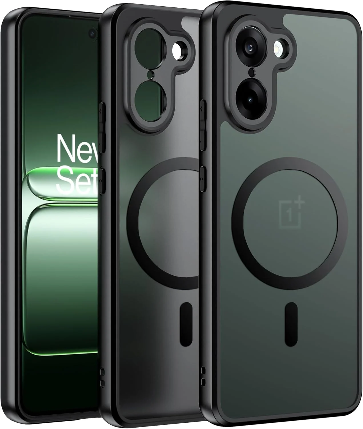 قاب مغناطیسی Effcotuo برای OnePlus Nord CE 5 / Nord CE5 5G، قاب سیلیکونی نرم ضد افتادن + قاب اکریلیک مات یخ زده، پوشش پشتی مات شفاف باریک ضد ضربه - مشکی قاب مغناطیسی Effcotuo برای OnePlus Nord CE 5 / Nord CE5 5G، قاب سیلیکونی نرم ضد افتادن + قاب اکریلیک مات یخ زده، پوشش پشتی مات شفاف باریک ضد ضربه - مشکی