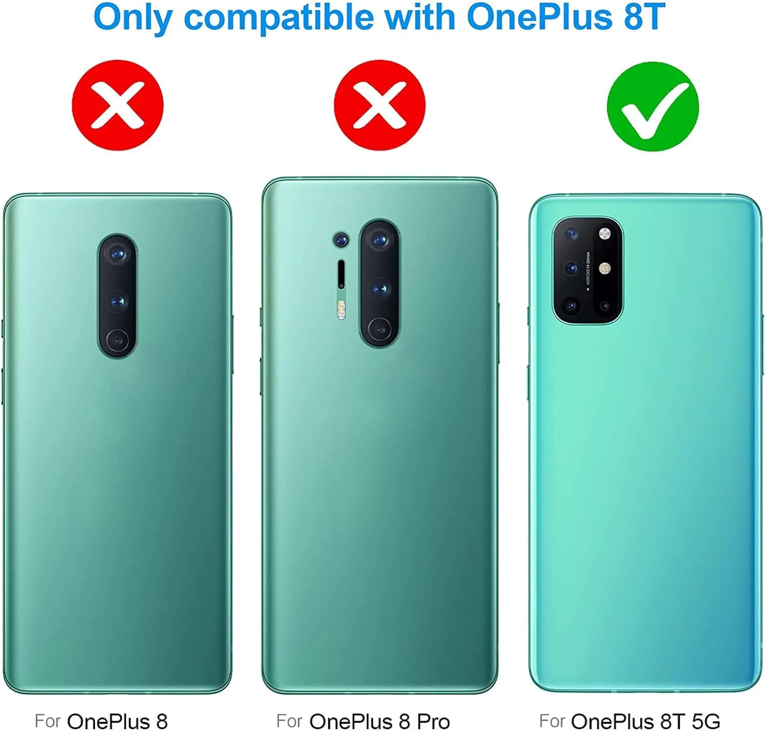 کاور محافظ گوشی باریک برای OnePlus 8T، کاور سیلیکونی با محافظت از دوربین، داخلی نرم و انعطاف پذیر (صورتی، برای OnePlus 8T)