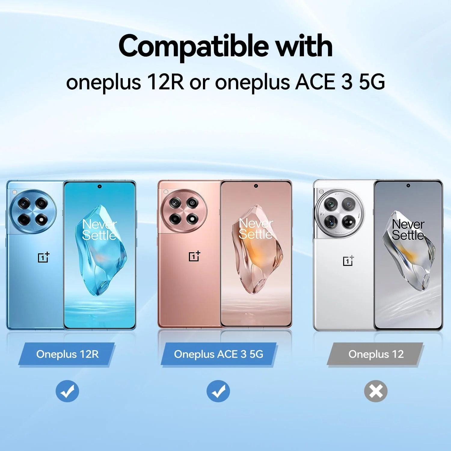 کاور محافظ شفاف T Tersely برای گوشی وان پلاس Ace3 5G و وان پلاس 12R - ضد ضربه، TPU + PC، بامپر، محافظ کریستالی شفاف، ضد زردی (شفاف)