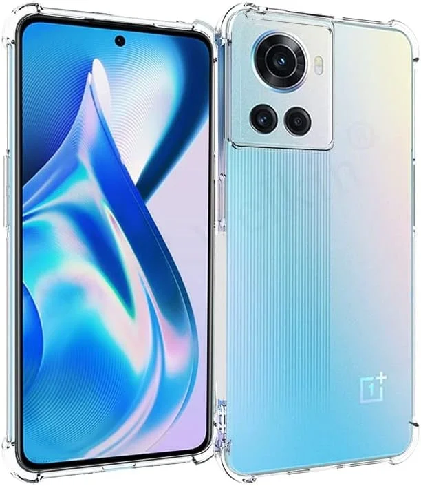 کاور ایمودیل برای وان پلاس 10R / ایس - محافظ نرم سیلیکونی شفاف با بالشتک هوا، ضد ضربه، ضد خش، گوشه های تقویت شده