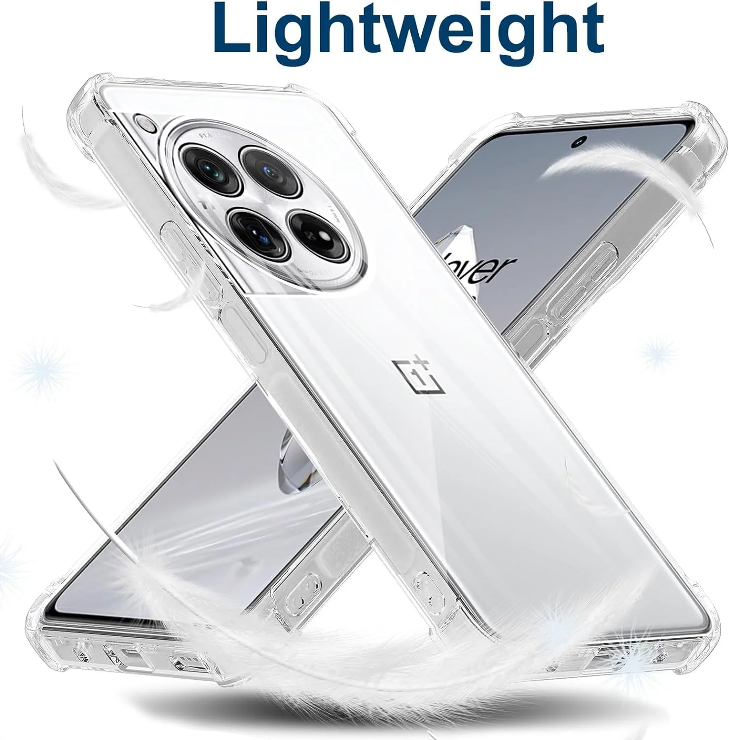 کاور شفاف و نرم TPU انعطاف پذیر و باریک محافظ ضد ضربه و سبک وزن سازگار با OnePlus 12 5G