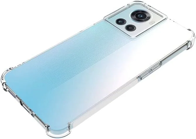 کاور ایمودیل برای وان پلاس 10R / ایس - محافظ نرم سیلیکونی شفاف با بالشتک هوا، ضد ضربه، ضد خش، گوشه های تقویت شده