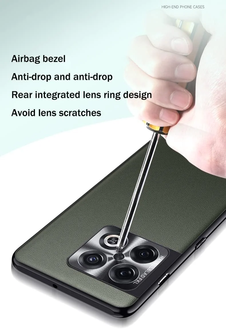 کاور OIATROE برای OnePlus 10T، TPU + چرم + محافظ دوربین پشتی 3 در 1 - ضد خش، دست ساز برای OnePlus 10T - خاکستری-سبز کاور OIATROE برای OnePlus 10T، TPU + چرم + محافظ دوربین پشتی 3 در 1 - ضد خش، دست ساز برای OnePlus 10T - خاکستری-سبز