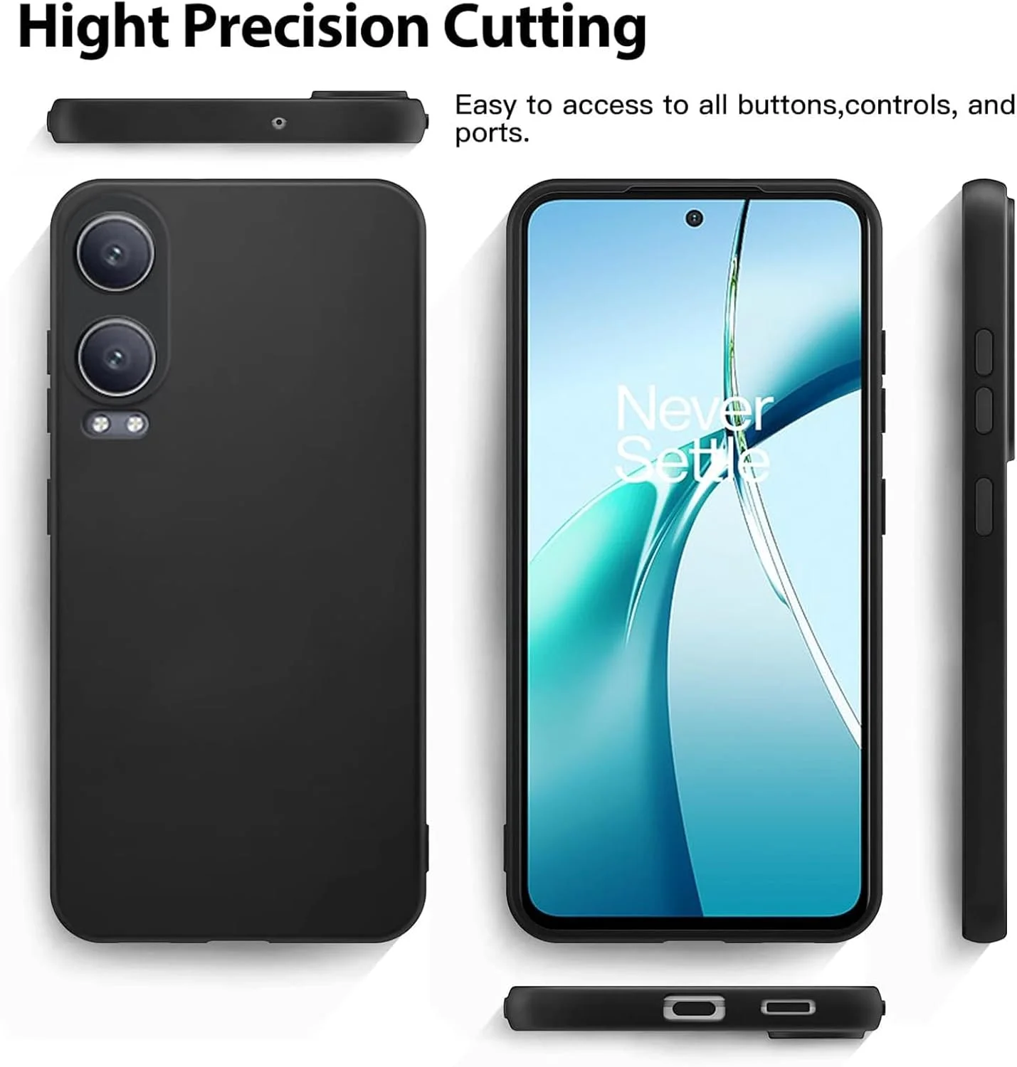 کاور سیلیکونی محافظ گوشی سازگار با وان پلاس نورد CE 4 Lite 5G، نازک با محافظت از دوربین، داخلی نرم، باریک و انعطاف پذیر (برای وان پلاس نورد CE 4 Lite 5G - مشکی) کاور سیلیکونی محافظ گوشی سازگار با وان پلاس نورد CE 4 Lite 5G، نازک با محافظت از دوربین، داخلی نرم، باریک و انعطاف پذیر (برای وان پلاس نورد CE 4 Lite 5G - مشکی)