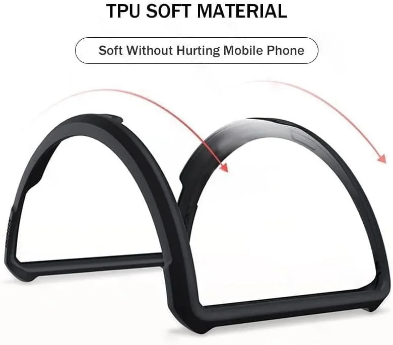 کاور شفاف مشکی Muzz برای OnePlus 13S/13T، پلی کربنات و TPU، ضد ضربه، محافظ لنز دوربین، مقاوم در برابر ضربه 360 درجه