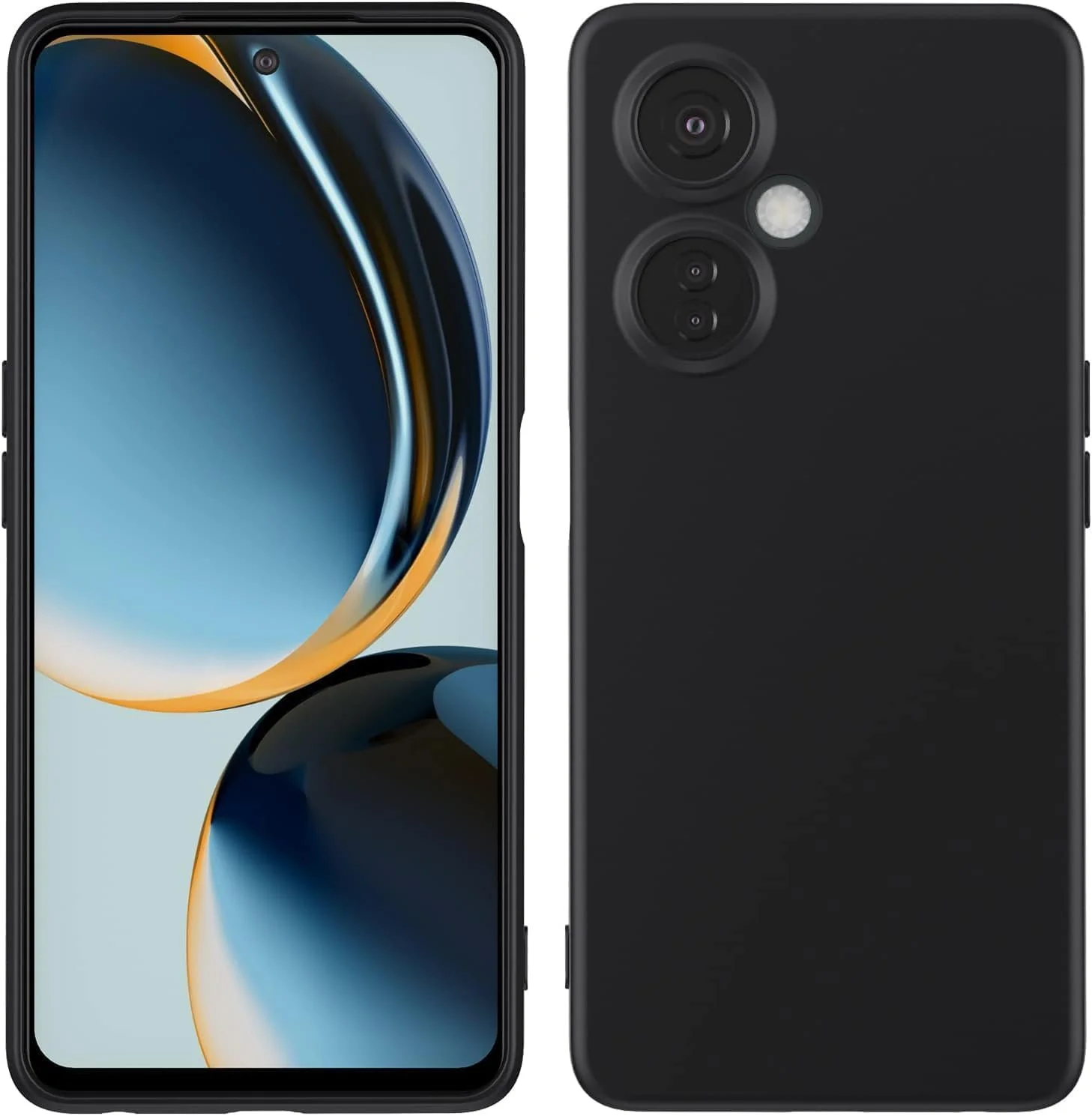 قاب محافظ سیلیکونی نرم Zubitech برای OnePlus Nord CE 3 Lite 5G، پوشش پشتی مات ضد ضربه با روکش داخلی پارچه ای و محافظت از دوربین برای 1 + Nord CE 3 Lite (مشکی)