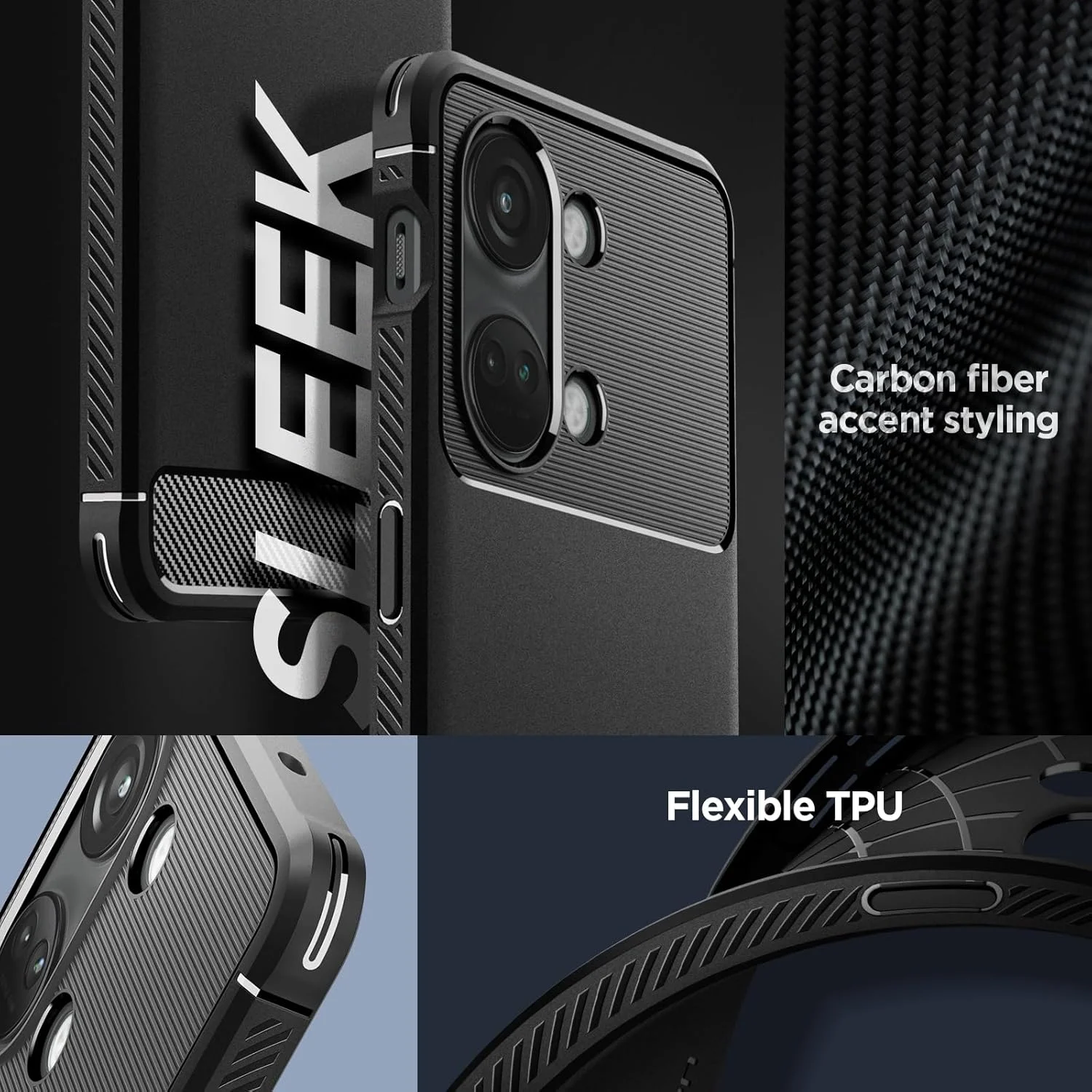 کاور محافظ ضد ضربه Spigen Rugged Armor مناسب برای گوشی OnePlus Nord 3 5G (2023) - مشکی مات