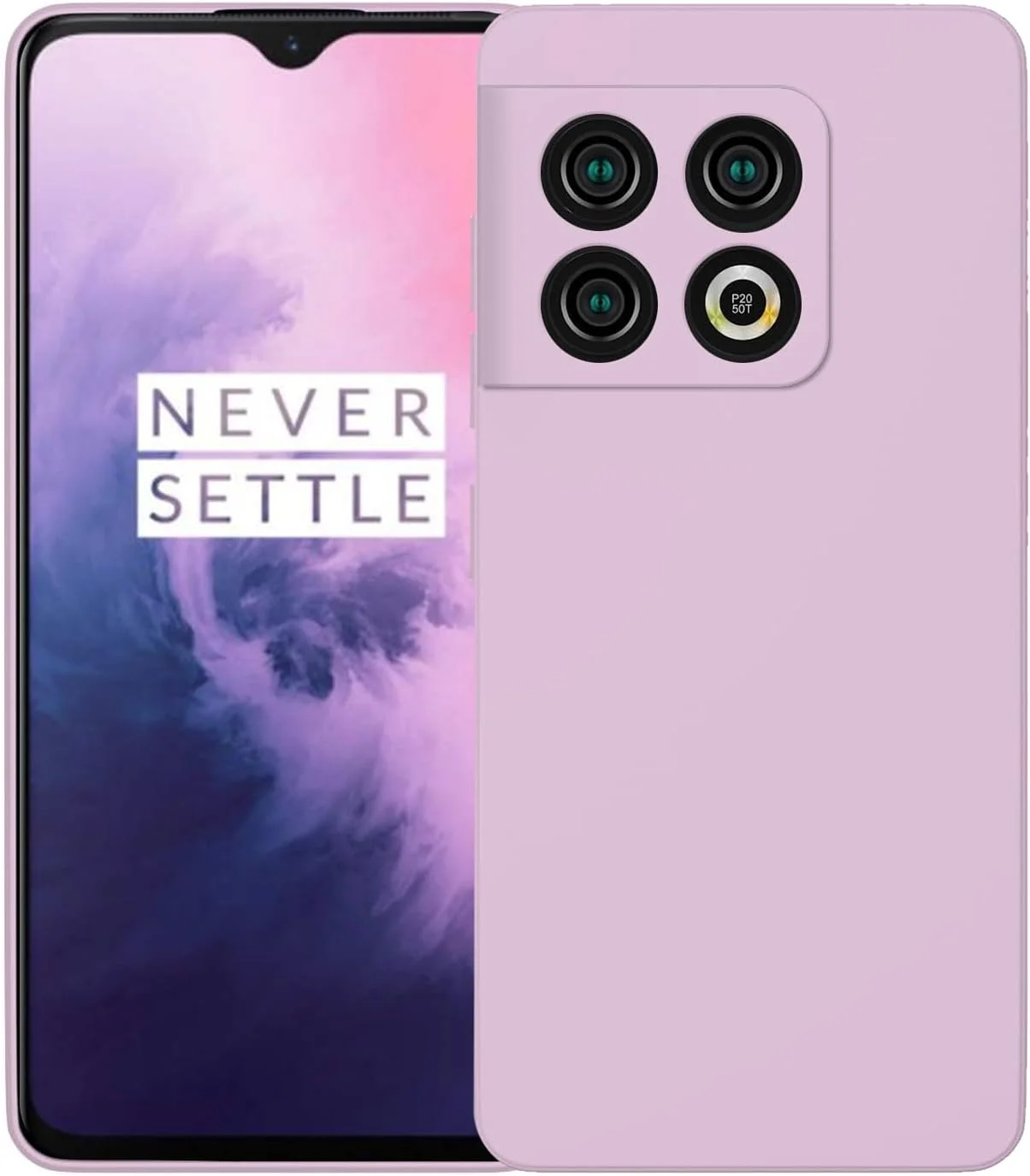 قاب سیلیکونی گوشی برای وان پلاس 10 پرو، کاور محافظ نرم (بنفش روشن، 1+10Pro)