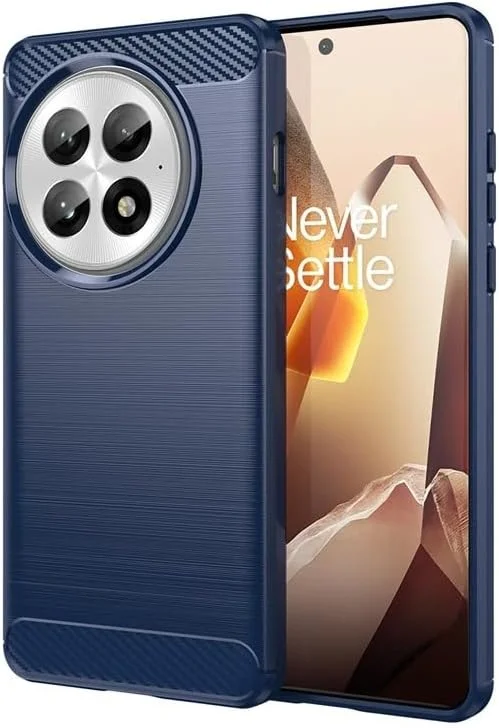 کاور محافظ گوشی Gruattreay سازگار با OnePlus 13 5G، جنس TPU نرم با بافت فیبر کربنی، ضد خش، ضد ضربه، فوق العاده باریک و مقاوم در برابر سقوط برای OnePlus 13 (آبی)