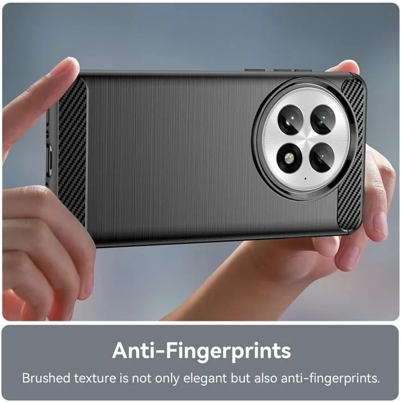 کاور محافظ گوشی Gruattreay سازگار با OnePlus 13 5G، جنس TPU نرم با بافت فیبر کربنی، ضد خش، ضد ضربه، فوق العاده باریک و مقاوم در برابر سقوط برای OnePlus 13 (آبی)