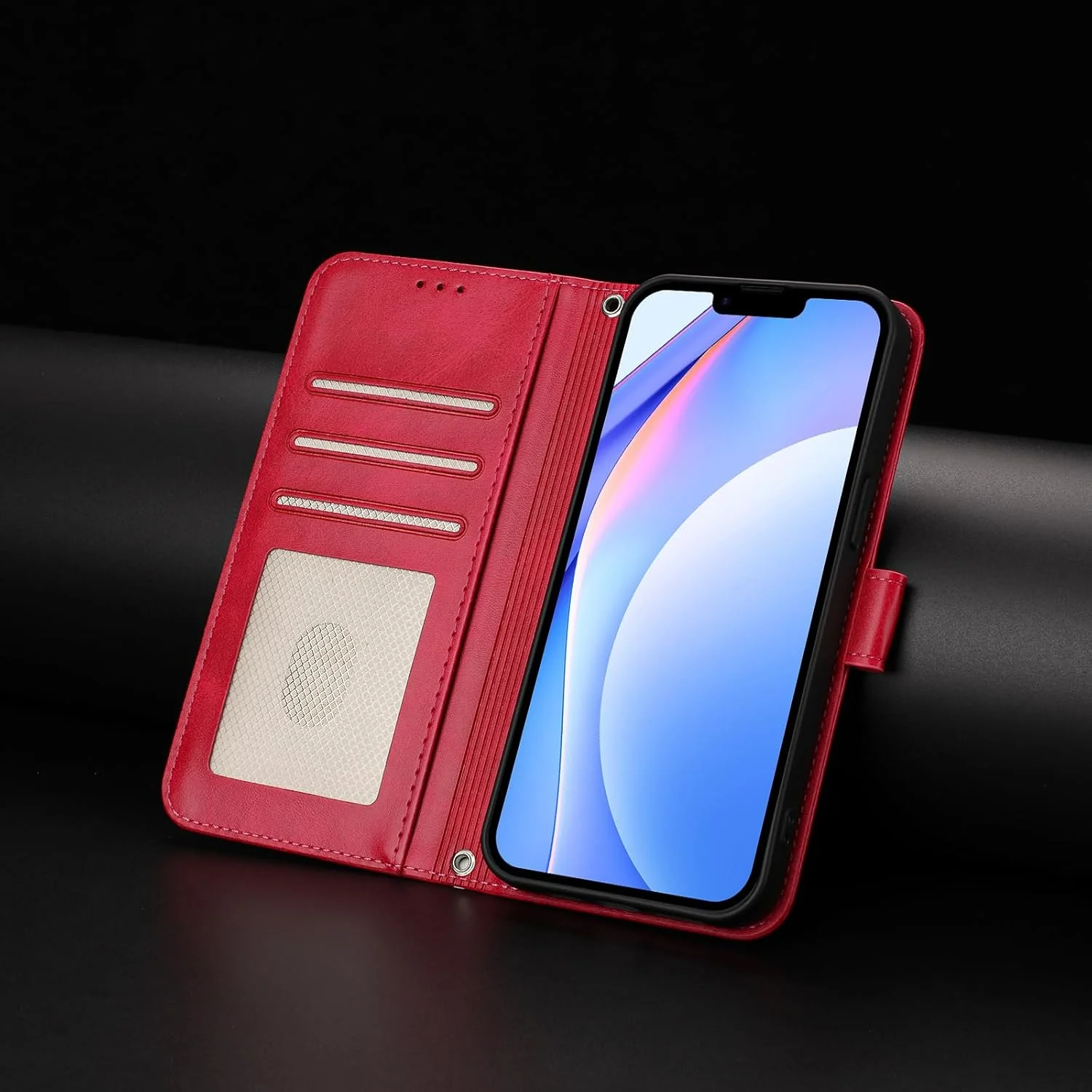 کیف چرمی تاشو Ymyhyuxi برای گوشی وان پلاس 13R، کاور تجاری با جای کارت و کیف پول، طرح پاندا (رز)